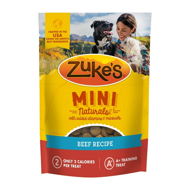 Zuke's Mini Naturals Beef Recipe with Vitamins and Minerals Soft and Chewy Training Dog Treats - 16 Oz
