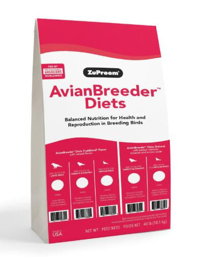 Zupreme AvianBreeder Diet Fruit Blend for Breeding Large Parrots Bird Food - 40 Lbs