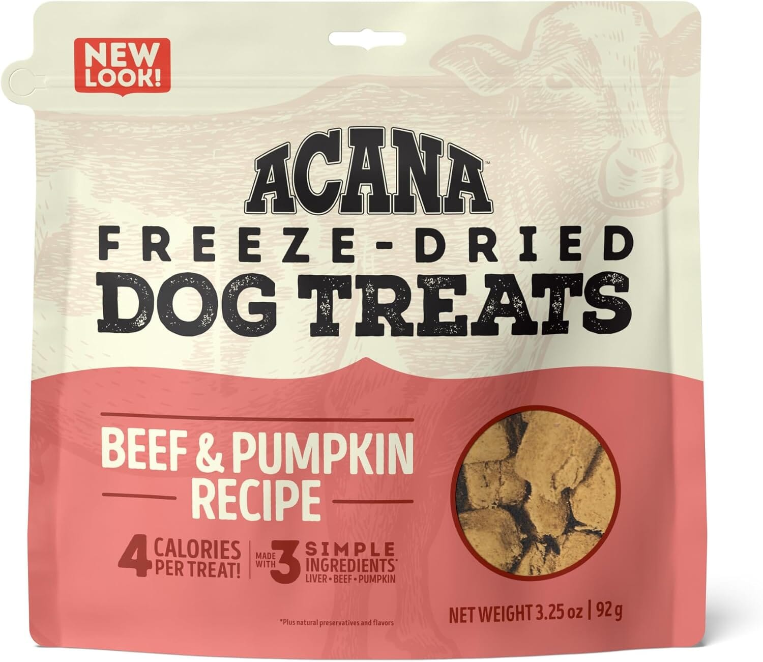 Acana 'Kentucky Dogstar Chicken' Beef & Pumpkin Singles Dog Treats - 3.25 oz Bag