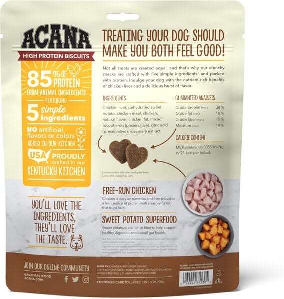 Acana 'Kentucky Dogstar Chicken' Chicken Liver Recipe Large Crunchy Dog Biscuits - 9 oz Bag