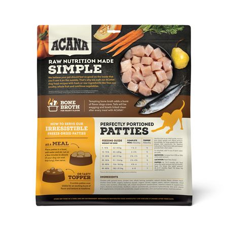 Acana 'Kentucky Dogstar Chicken' Patties Free Freeze-Dried Dog Treats - Run Chicken Recipe