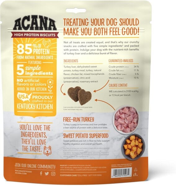 Acana 'Kentucky Dogstar Chicken' Turkey Liver Recipe Large Crunchy Dog Biscuits - 9 oz Bag