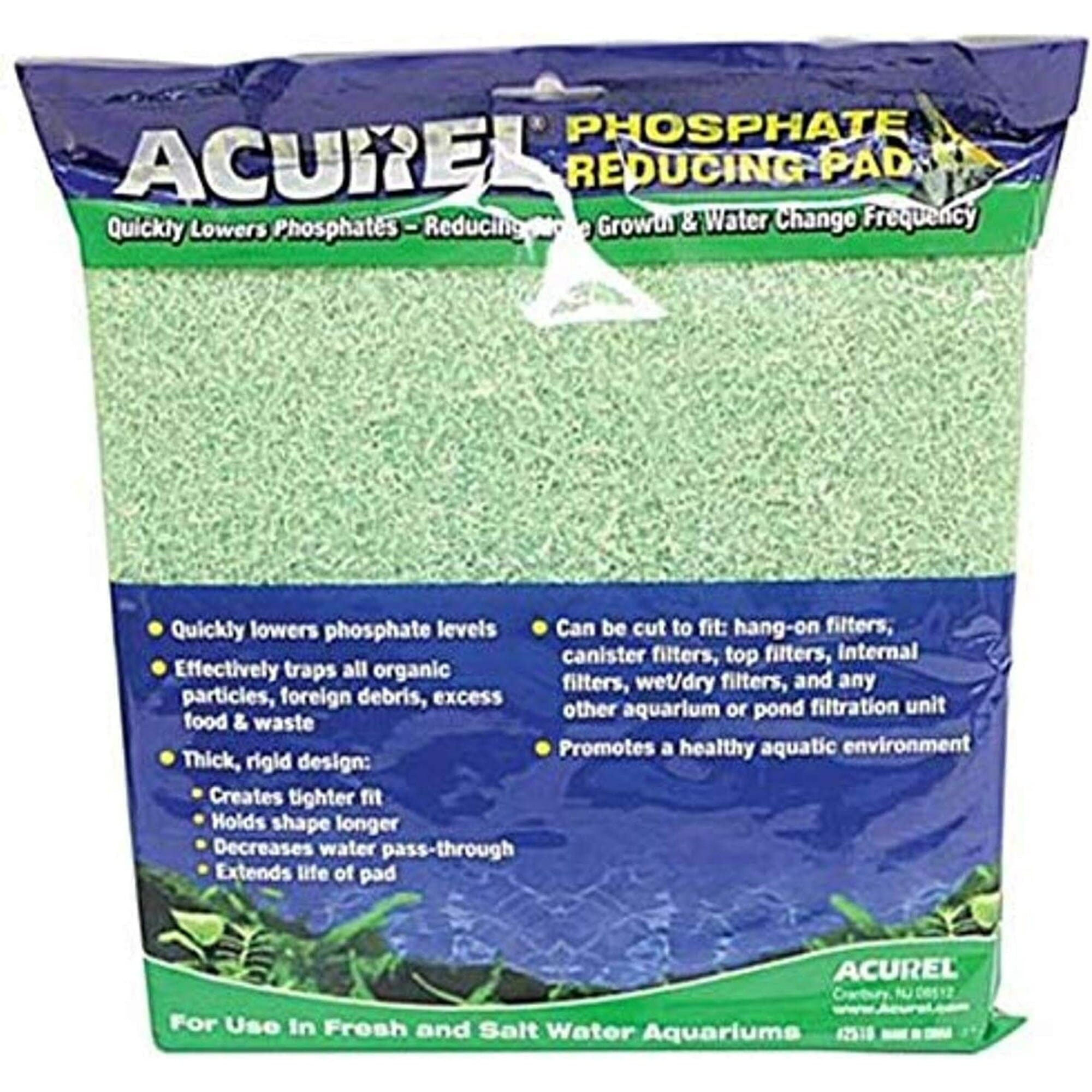 Acurel Cut to Fit Phosphate Reducing Aquarium Filter Media Pad - 10X18