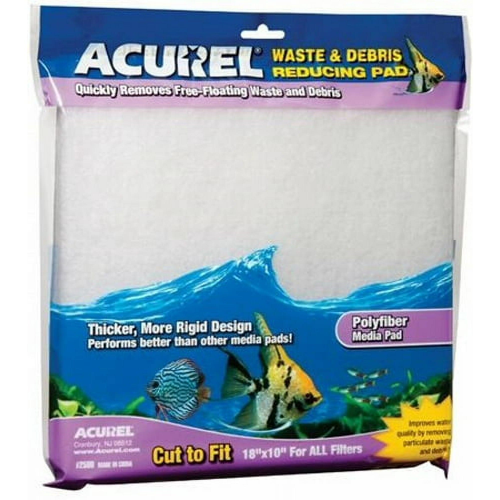 Acurel Waste and Debris Reducing Aquarium and Pond Filter Media Pad - 10X18
