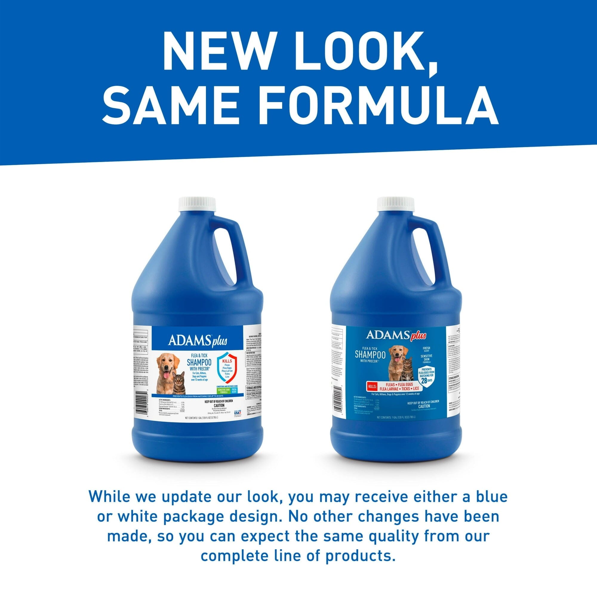 Adams Plus Flea and Tick Shampoo with Precor for Cats and Dogs - 1 Gallon