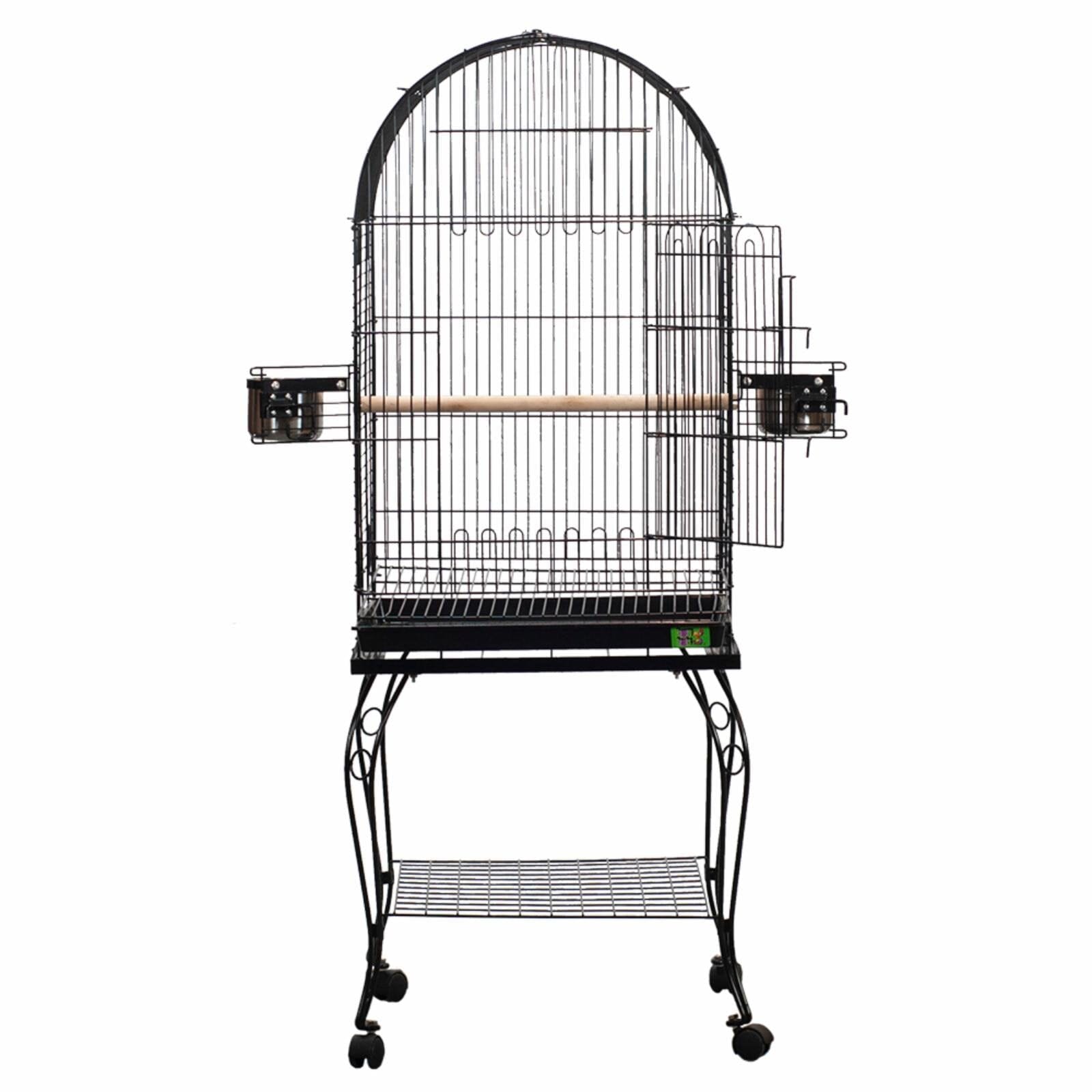 A&E Cage Company Economy Dome Top Bird Cage - Black - 20 X 20 X 58 In