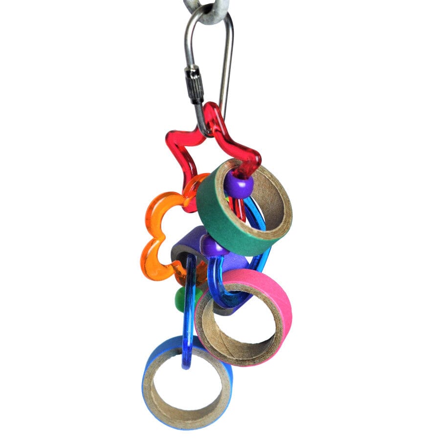 A&E Cage Happy Beaks Keet Rings Bird Toy - 4 X 1 X 1 In