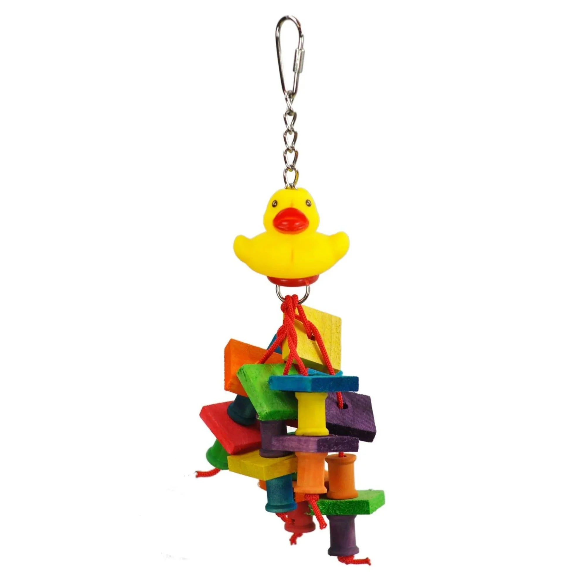 A&E Cage Happy Beaks Rubber Duck Monster Bird Toy - 2 X 9.5 In