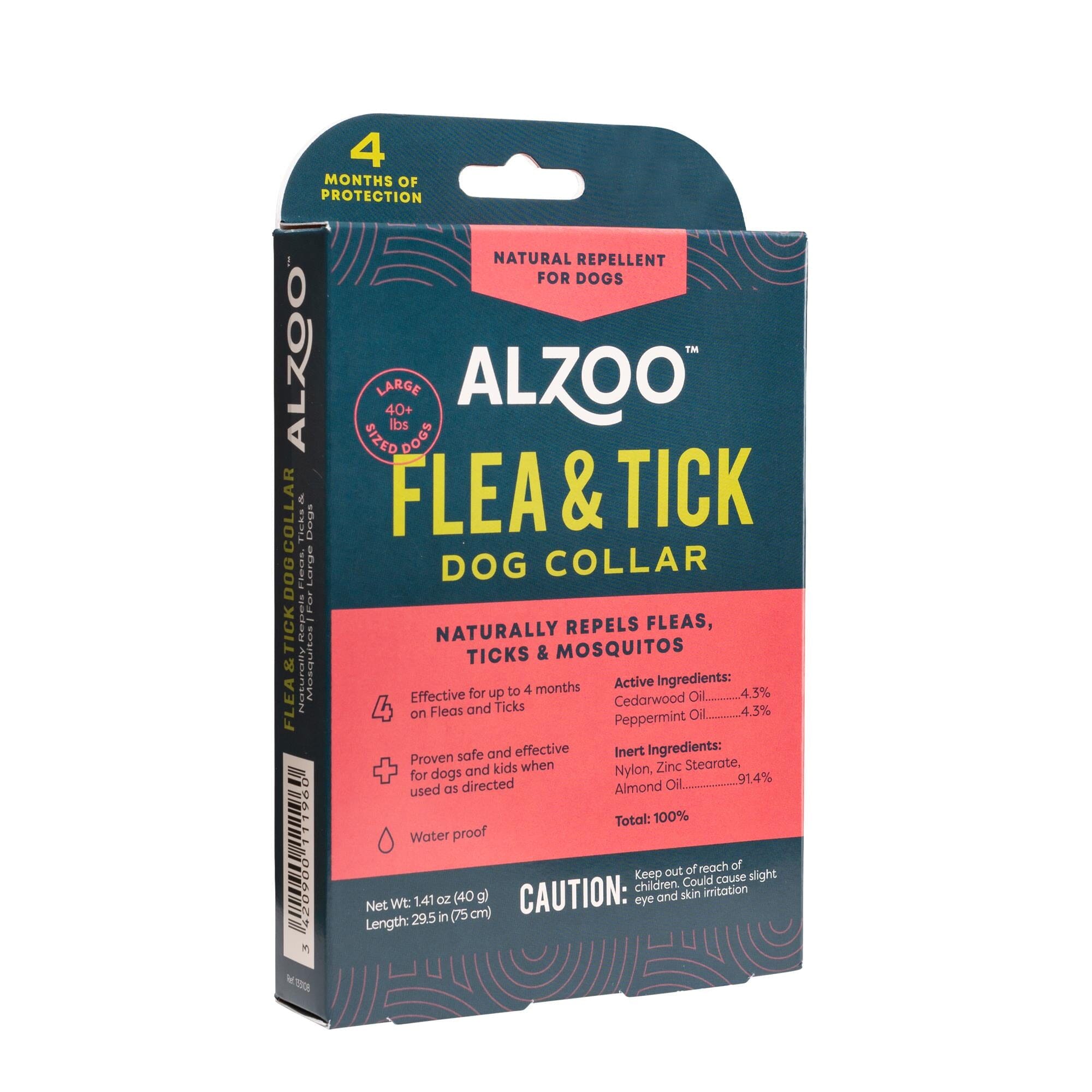 Alzoo Natural Flea and Tick Dog Collar - Large/X-Large  