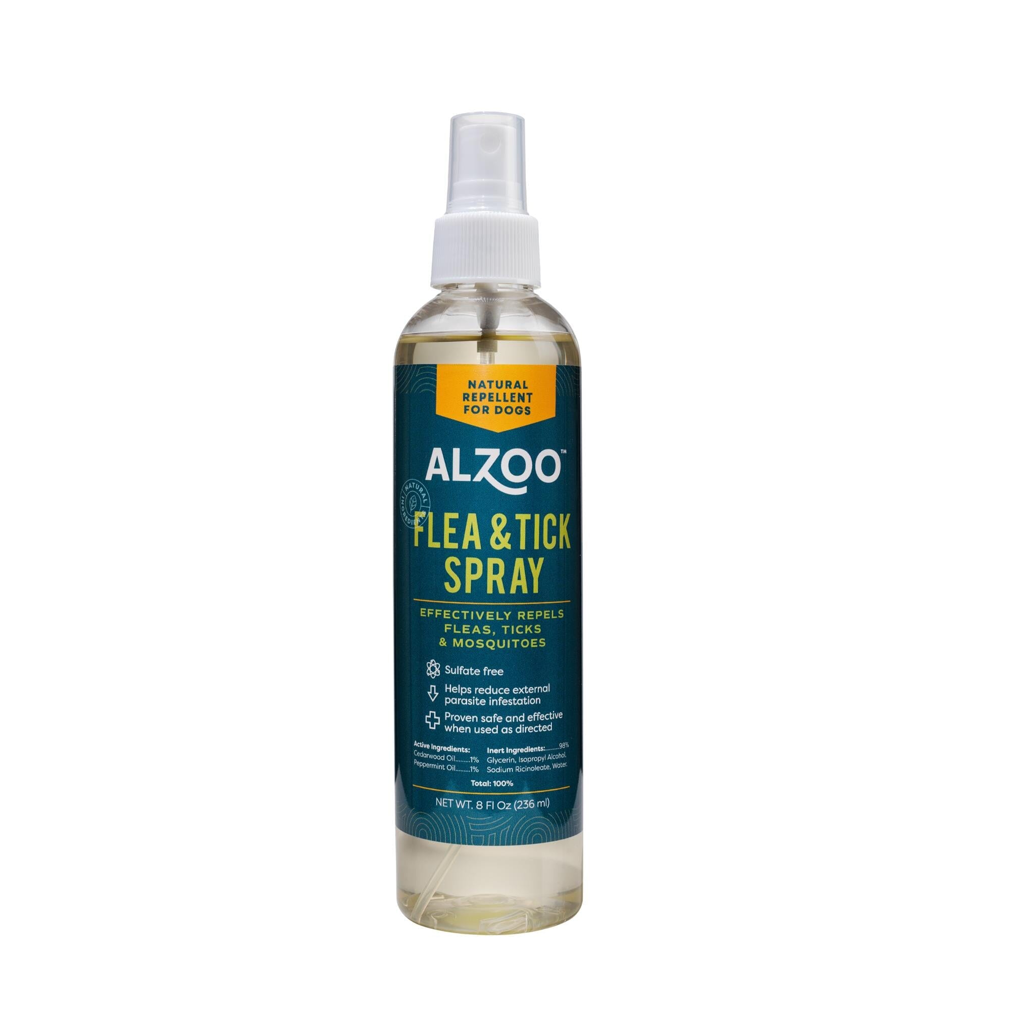 Alzoo Natural Flea and Tick Dog Spray - 8 Oz  