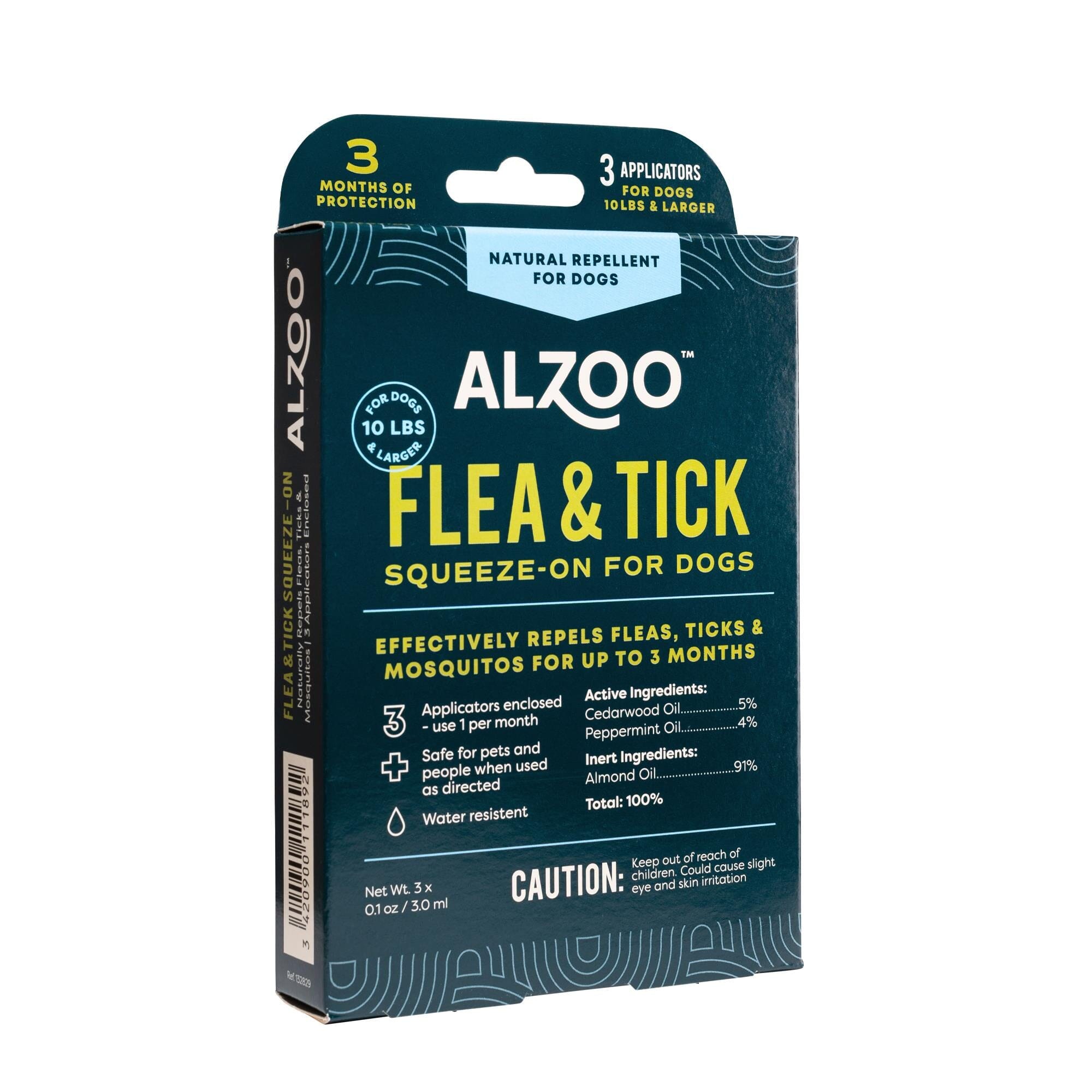 Alzoo Natural Flea and Tick Squeeze On for Dogs - 3/3ML  