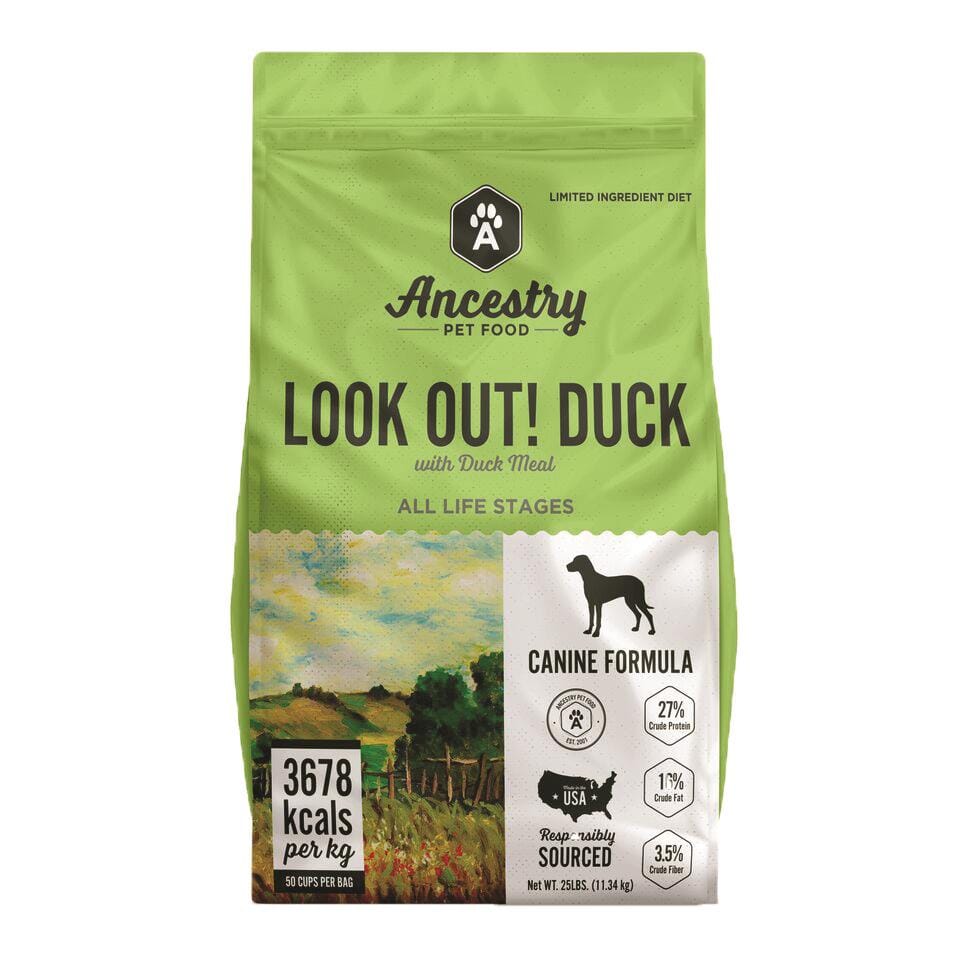 Ancestry Pet Food Grain-Free Look Out! Duck Dry Dog Food - 12 Lbs  