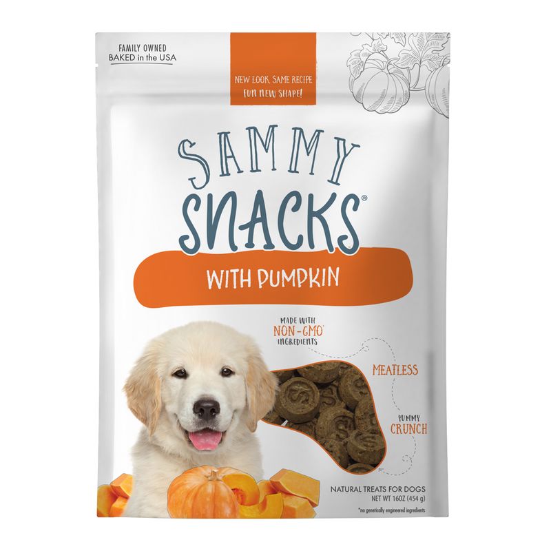 Ancestry Sammy Snacks Pumpkin Crunchy Dog Biscuits Treats - 16 Oz