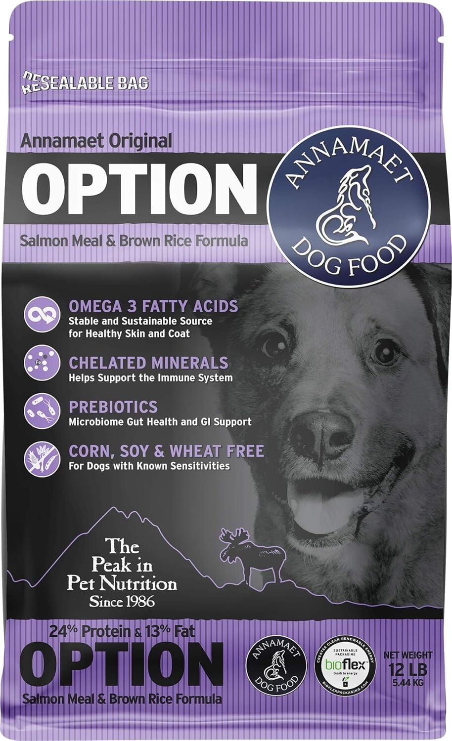 Annamaet 24% Option Dry Dog Food - 12 lb Bag