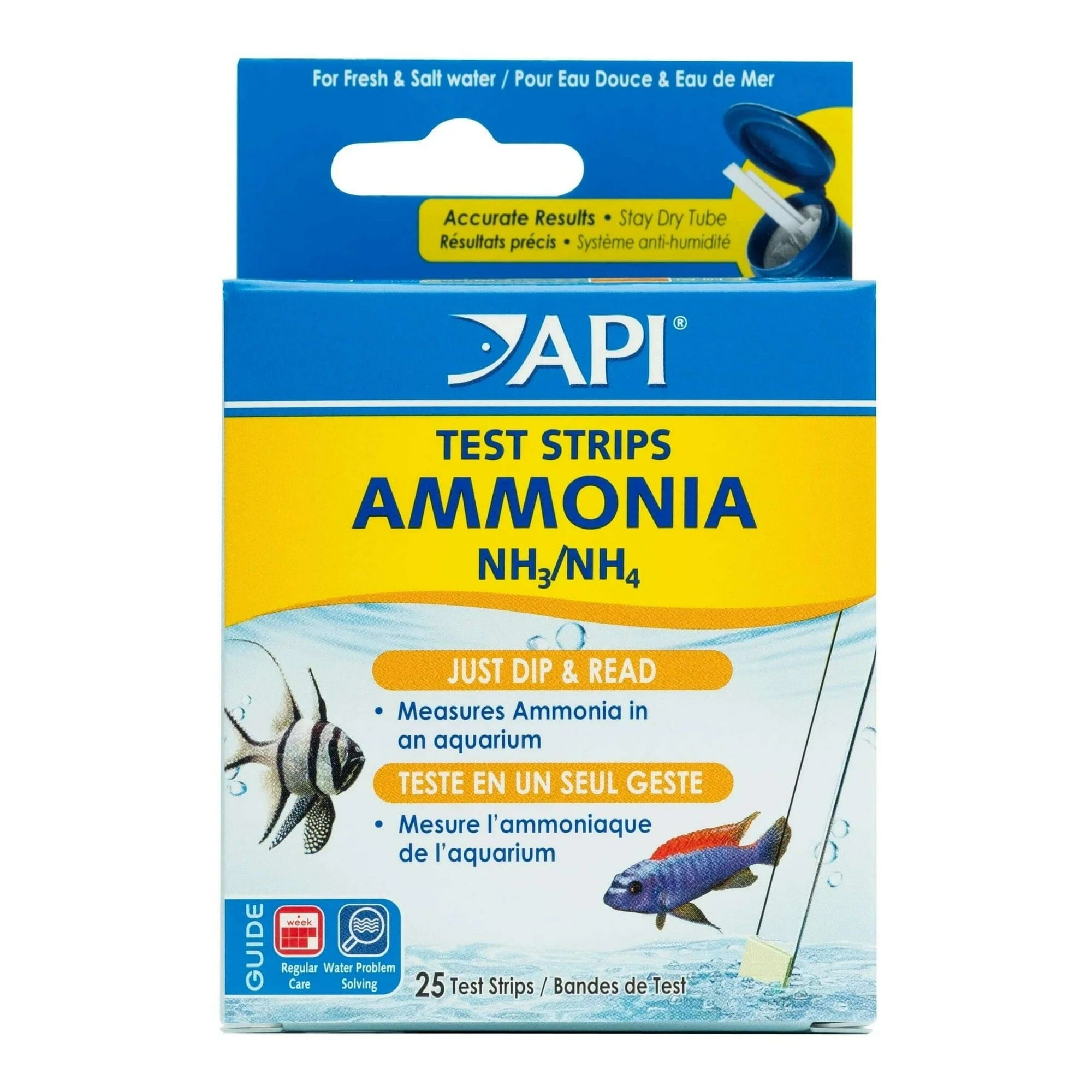 API Ammonia Aquarium Test Strips - 25 pk