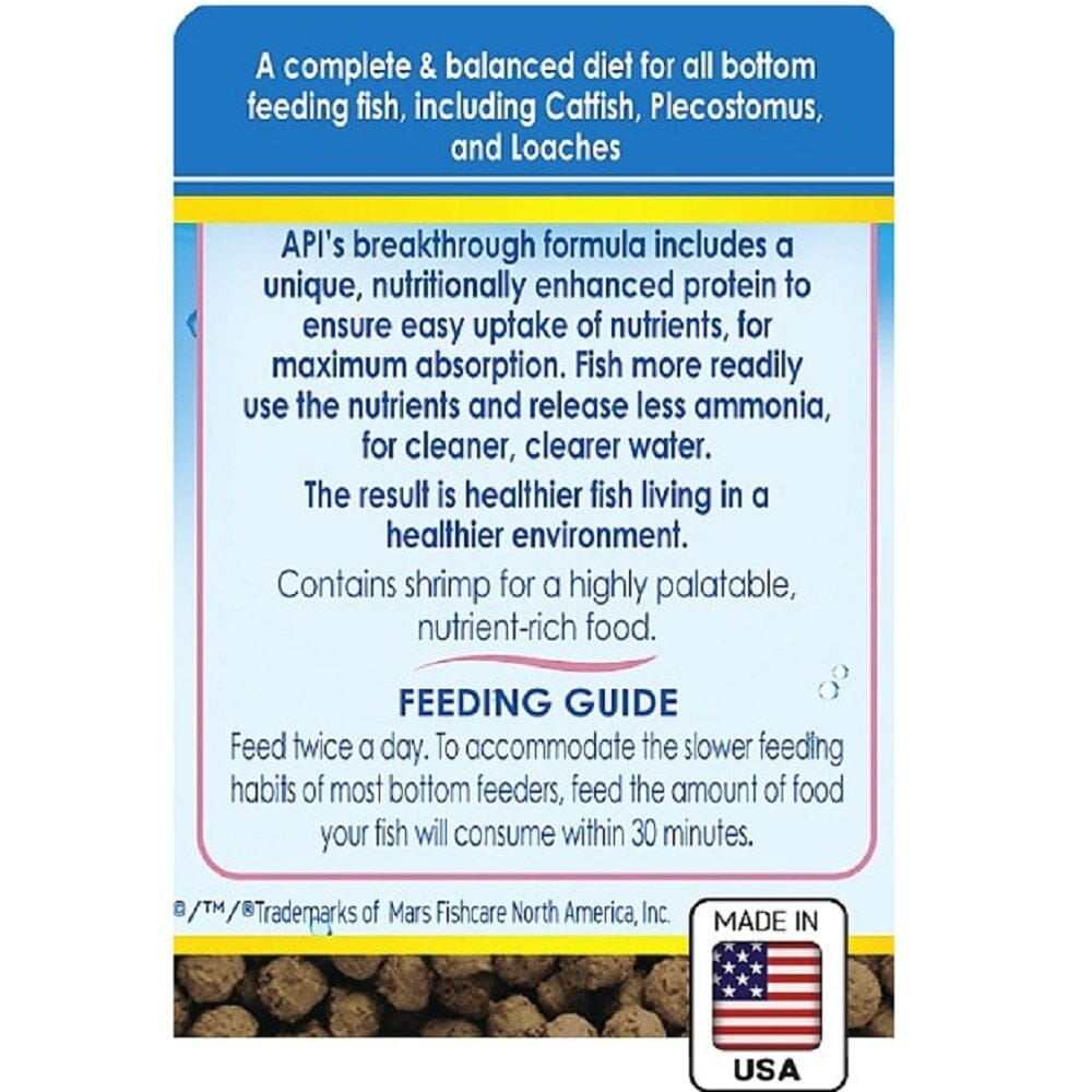 API Bottom Feeder Freeze-Dried Shrimp Pellets Fish Food with Squid