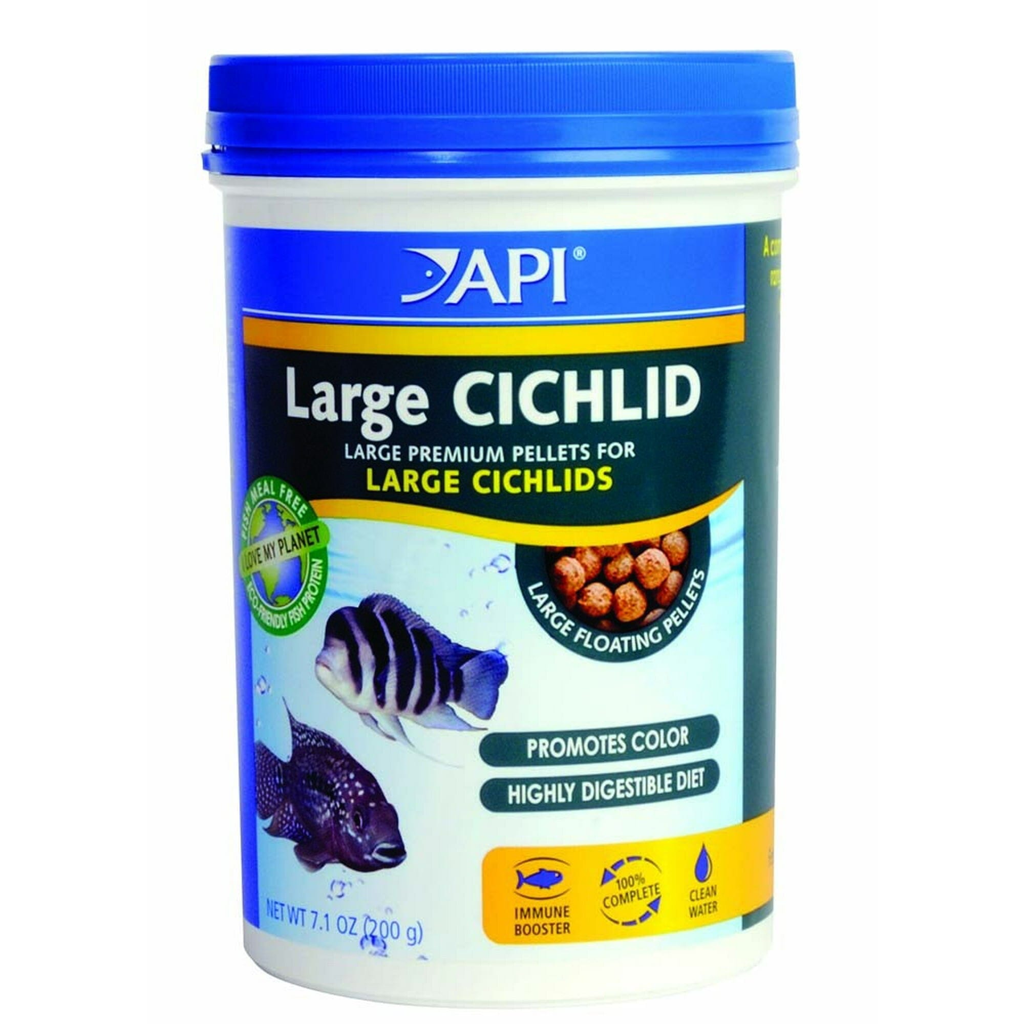 API Cichlid Large Floating Pellets Fish Food - 7.1 Oz Default Title