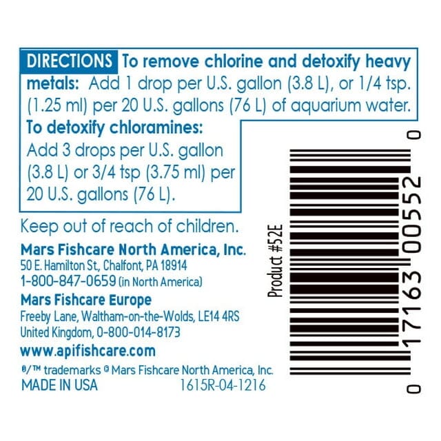 API Tap Water Conditioner - 1 Oz - 12 Count