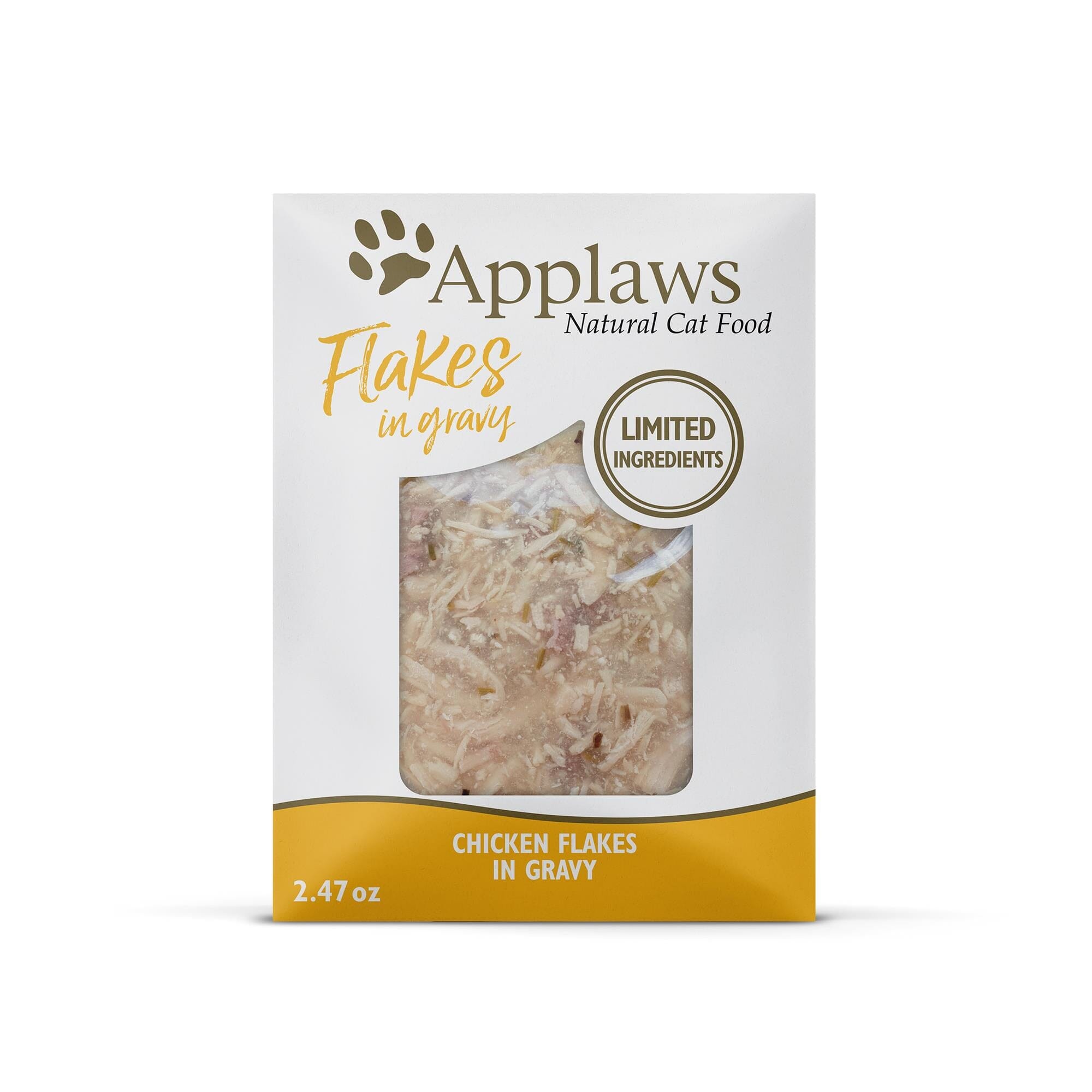 Applaws Chicken Breast Flakes in Gravy Wet Cat Food Pouch - 2.47 Oz - Case of 12  