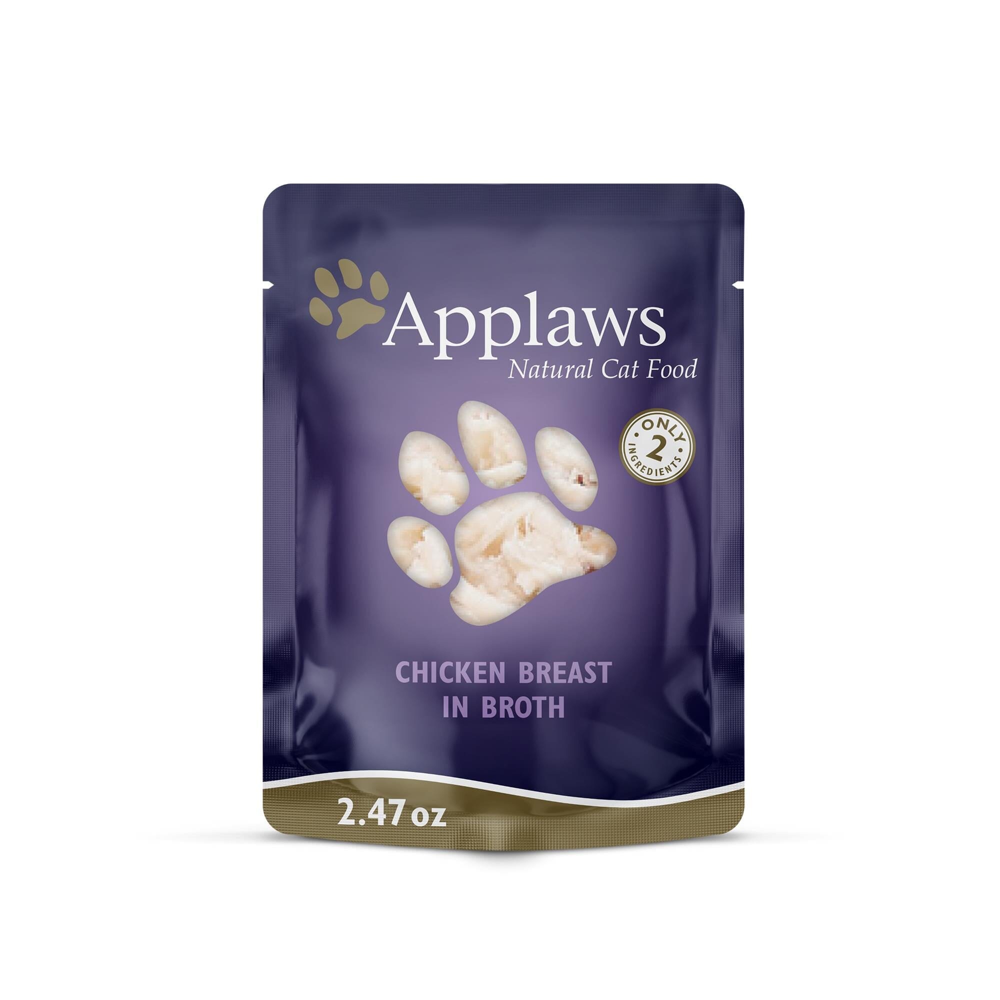 Applaws Chicken Breast in Broth Wet Cat Food Pouch - 2.47 Oz - Case of 12  