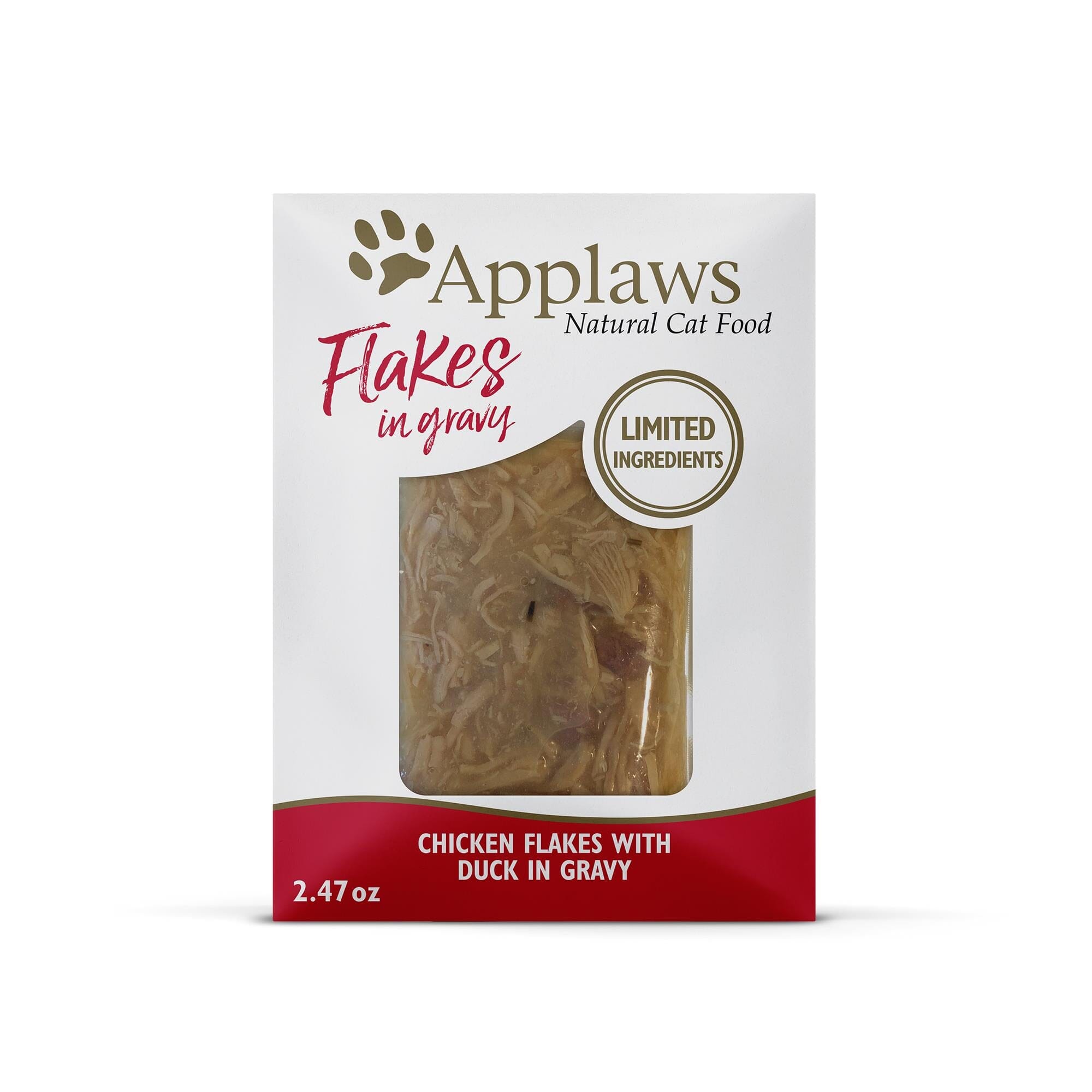 Applaws Chicken Flakes and Duck in Gravy Wet Cat Food Pouch - 2.47 Oz - Case of 12  