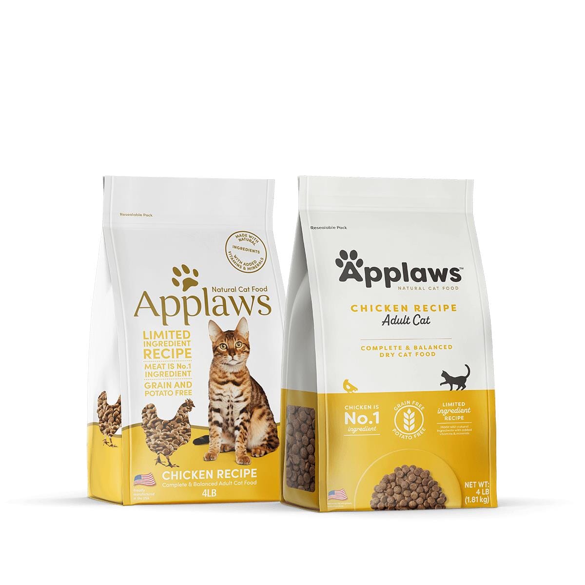 Applaws Limited Ingredient Grain-Free Chicken and Vegetables Dry Cat Food - 4 Lbs  