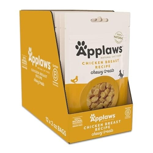 Applaws Natural Grain-Free High-Protein Limited Ingredient Diet Chicken Soft and Chewy Cat Treats Pouch - 2 Oz - 12 Pack Default Title