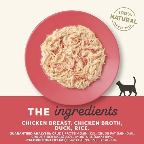 Applaws Natural Grain-Free Limited Ingredient Chicken Breast and Duck in Broth Wet Cat Food Trays - 2.12 Oz - Case of 10