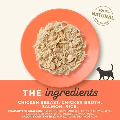 Applaws Natural Grain-Free Limited Ingredient Chicken Breast and Salmon in Broth Wet Cat Food Trays - 2.12 Oz - Case of 10