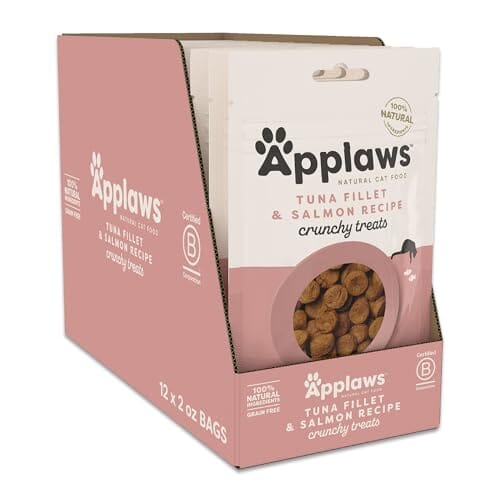 Applaws Natural Grain-Free Limited Ingredient High-Protein Tuna and Salmon Crunchy Cat Treats - 2 Oz - 12 Pack Default Title
