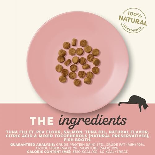 Applaws Natural Grain-Free Limited Ingredient High-Protein Tuna and Salmon Crunchy Cat Treats - 2 Oz - 12 Pack