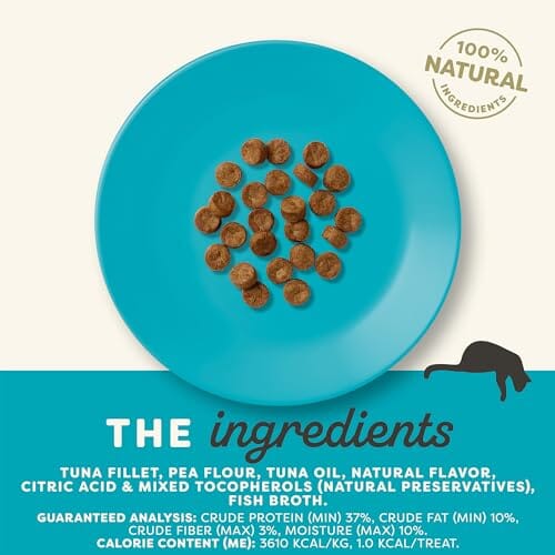 Applaws Natural Grain-Free Limited Ingredient High-Protein Tuna Fillet Crunchy Cat Treats - 2 Oz - 12 Pack