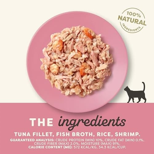 Applaws Natural Limited Ingredient Grain-Free Tuna Fillet and Shrimp Wet Cat Food Trays - 2.12 Oz - Case of 10