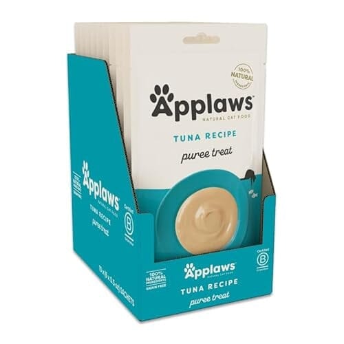 Applaws Natural Limited Ingredient Grain-Free Tuna Puree Lickable Cat Treats Pouch - .5 Oz - 6 Pack - Case of 10 Default Title