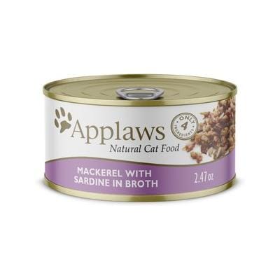 Applaws Natural Limited Ingredient Mackerel and Sardine in Broth Canned Cat Food - 2.47 Oz - Case of 24 Default Title