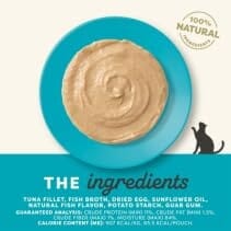Applaws Natural Limited Ingredient Tuna Fillet in Mousse Lickable Wet Cat Food Pouch - 2.47 Oz - Case of 12