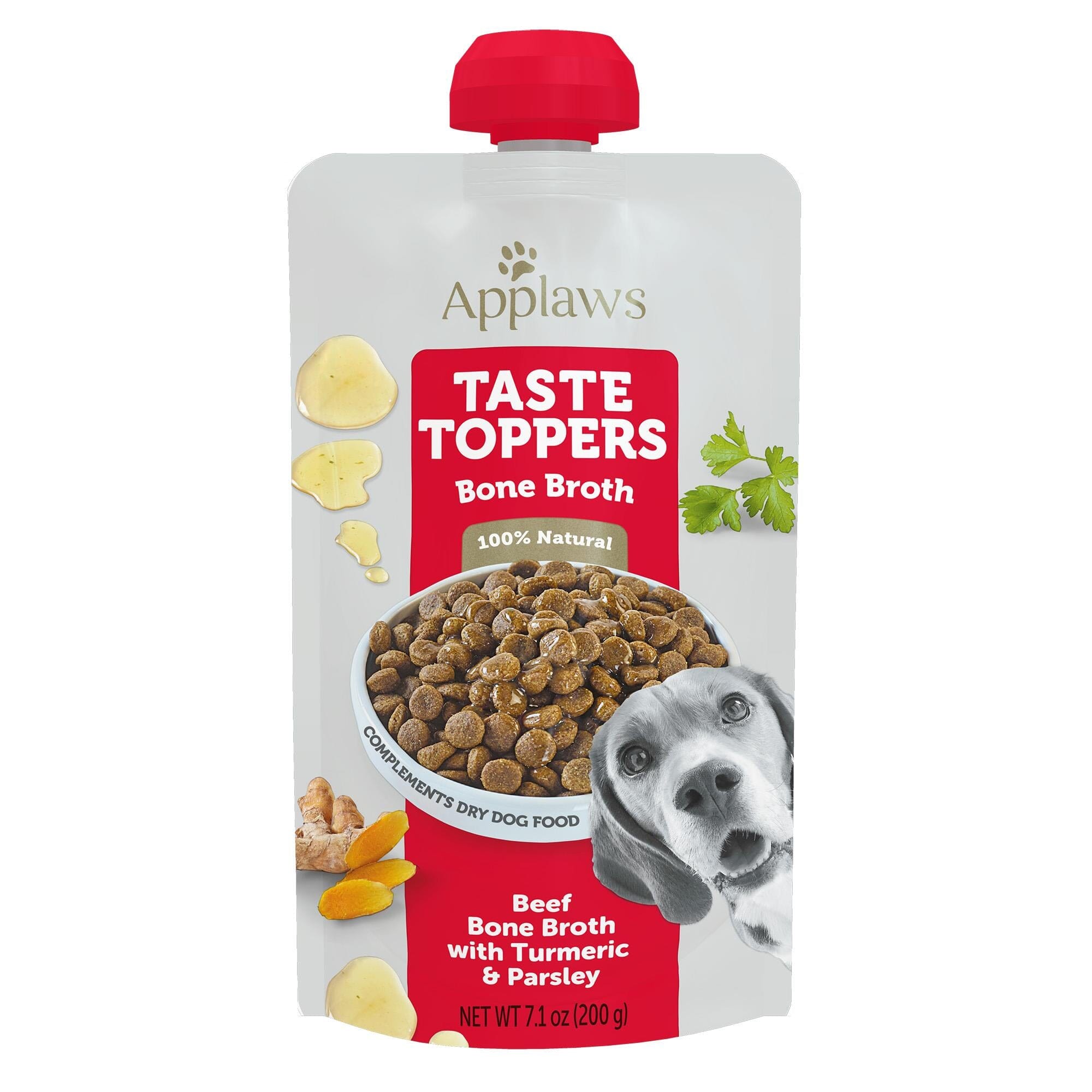 Applaws Taste Toppers Beef Bone Broth Wet Dog Food Toppers - 7.1 Oz - Case of 6  