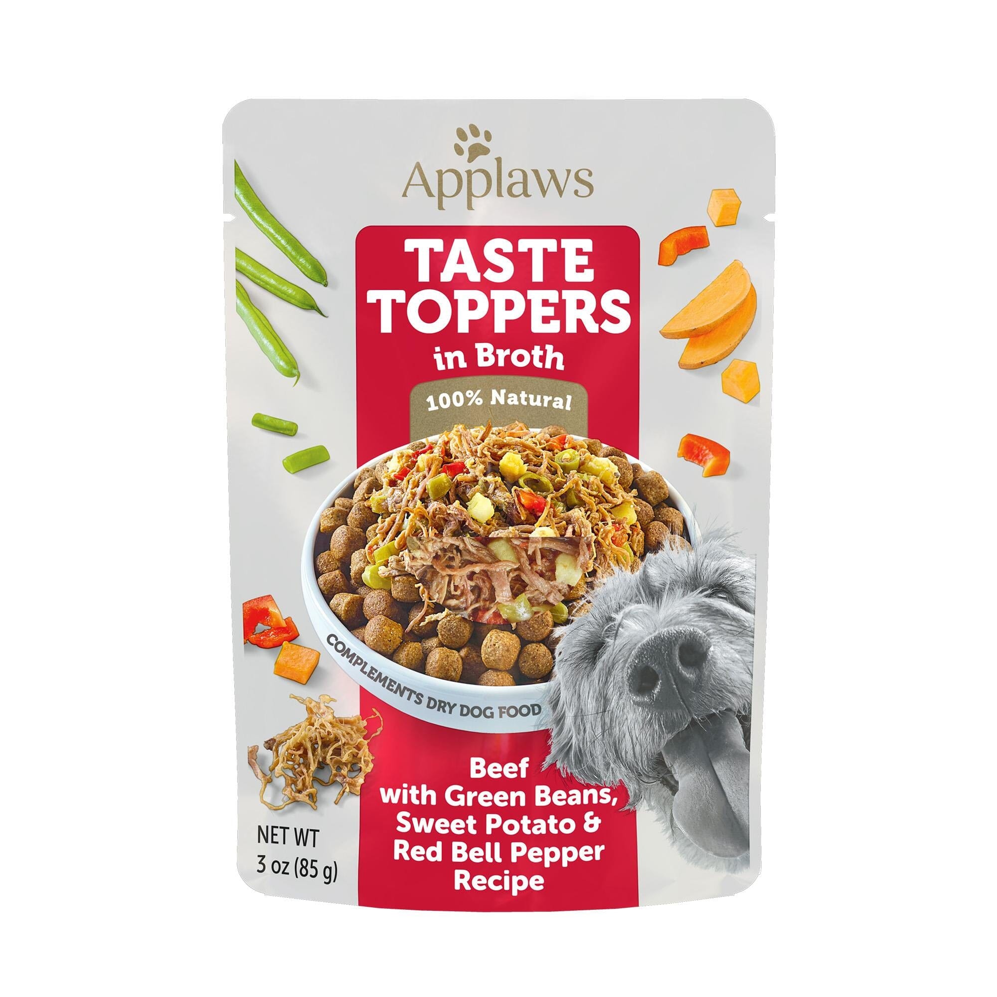 Applaws Taste Toppers Beef Dog Food Toppers - 3 Oz - Case of 12  