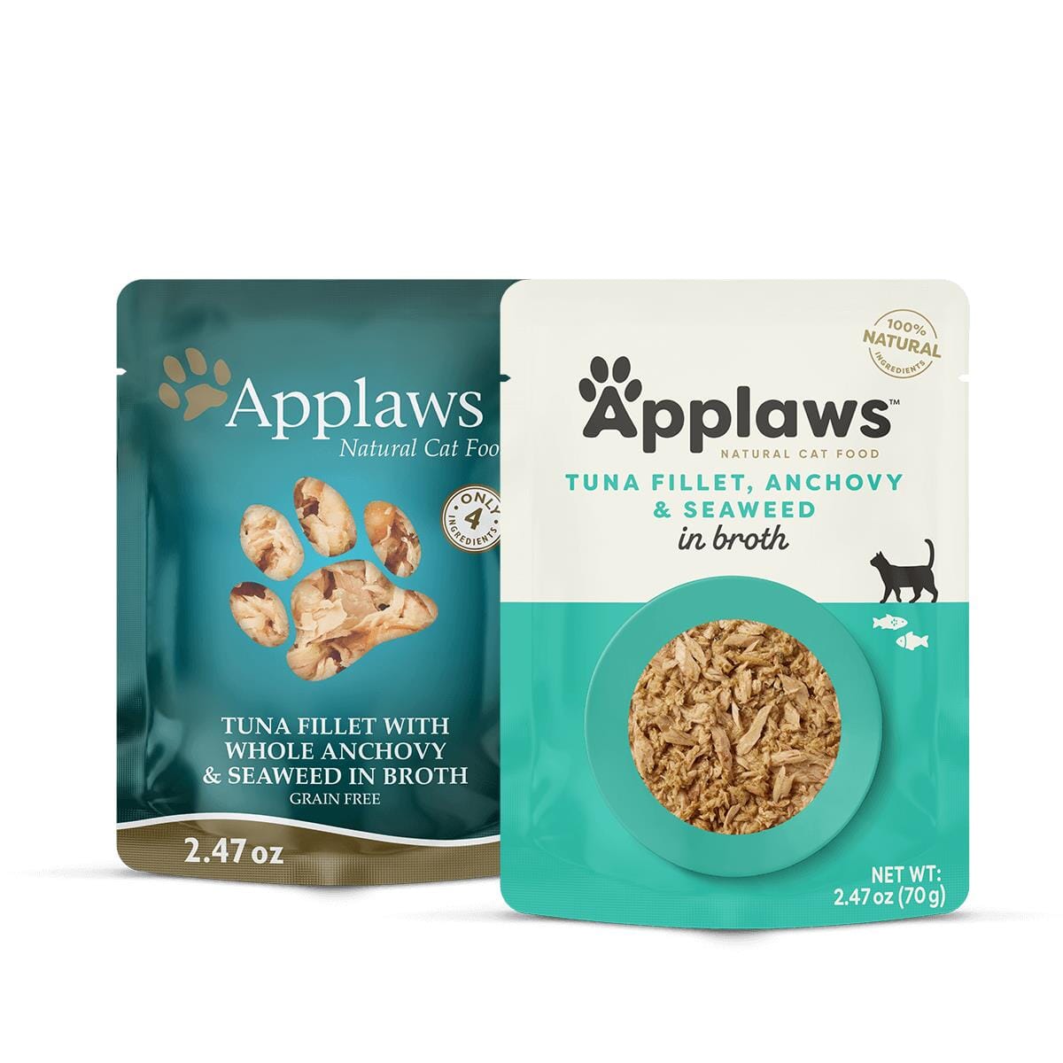 Applaws Tuna Anchovies and Seaweed Wet Cat Food Pouch - 2.47 Oz - Case of 12  