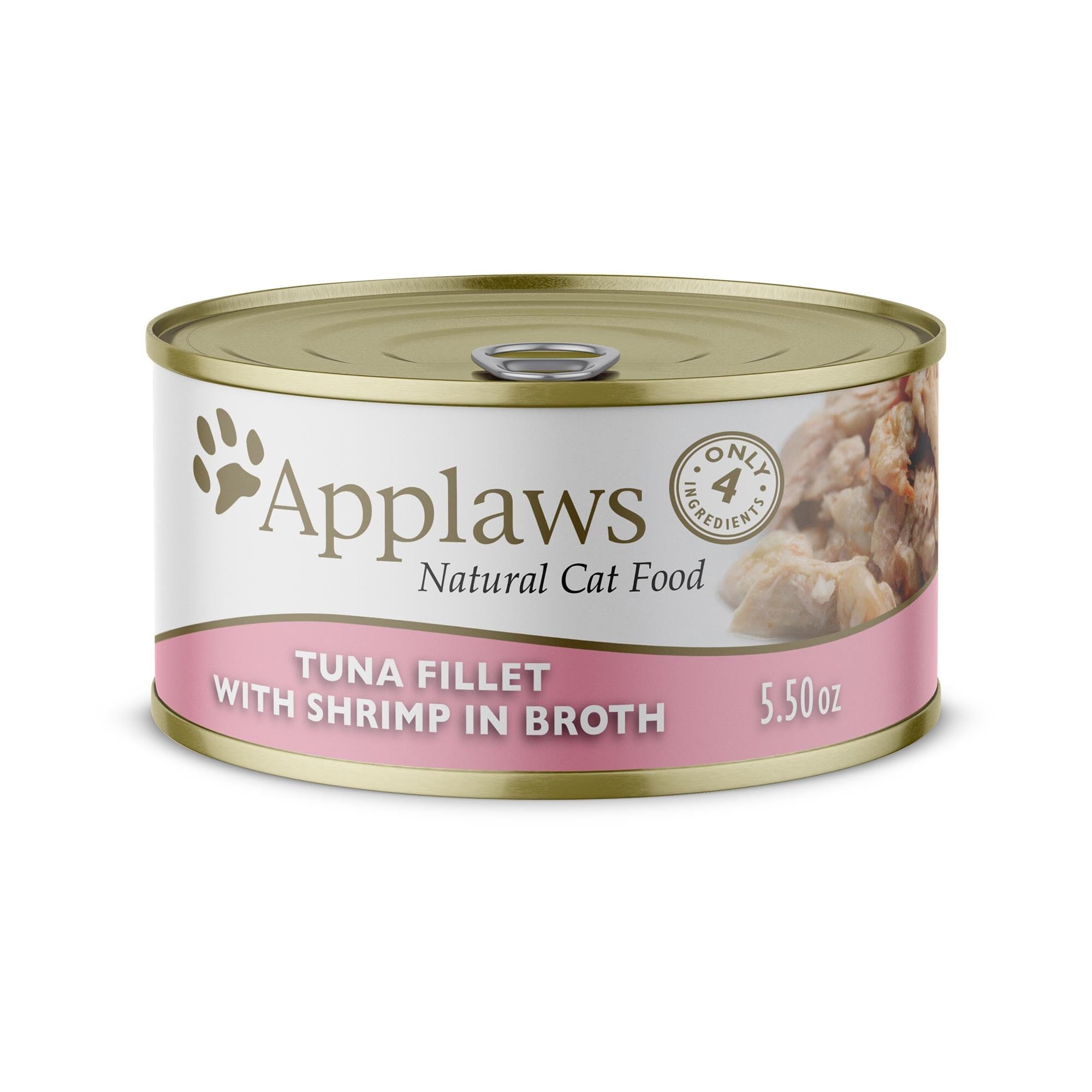 Applaws Tuna Filet and Prawns in Broth Canned Cat Food - 5.5 Oz - Case of 24  