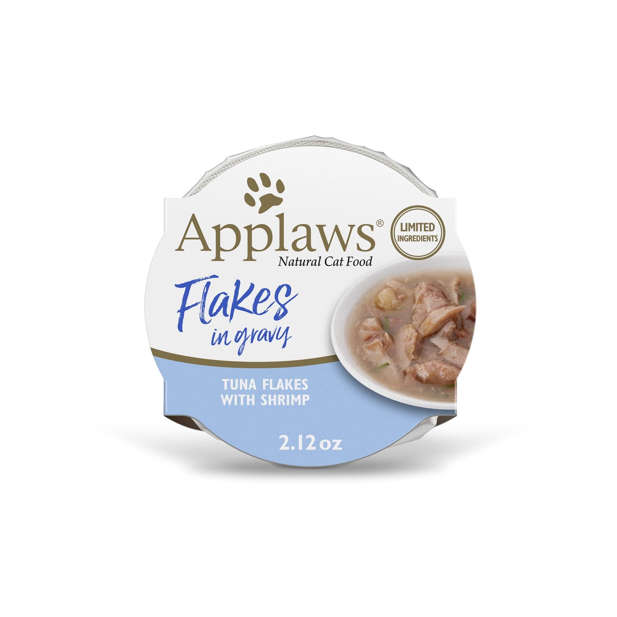 Applaws Tuna Filet Flakes and Shrimp in Gravy Wet Cat Food Tray - 2.12 Oz - Case of 18  