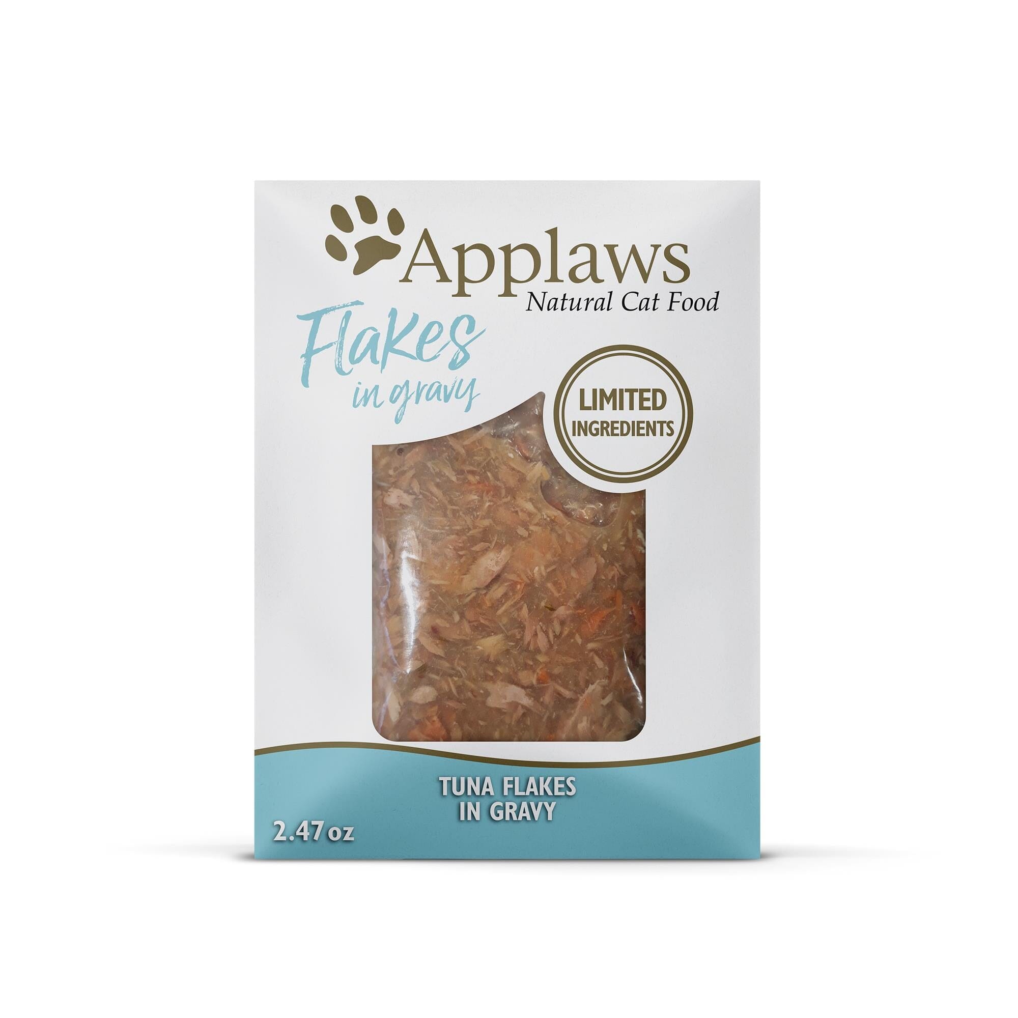 Applaws Tuna Filet Flakes in Gravy Wet Cat Food Pouch - 2.47 Oz - Case of 12  