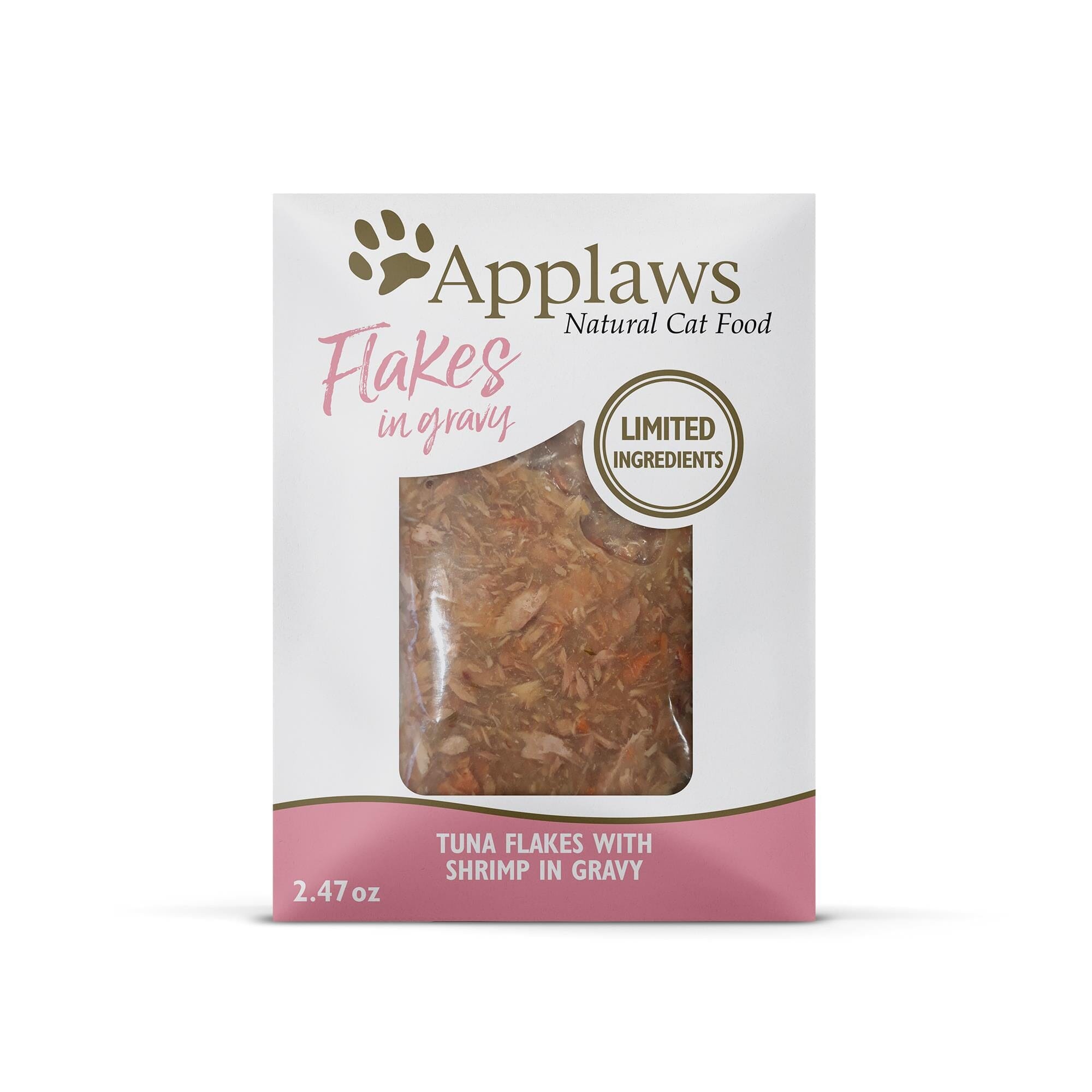 Applaws Tuna Flakes and Shrimp in Gravy Wet Cat Food Pouch - 2.47 Oz - Case of 12  