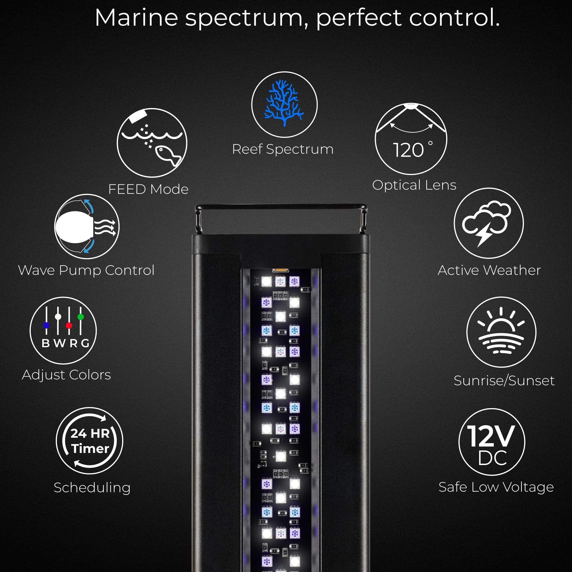 Aquarium Systems ProTen Marine Saltwater LED Lighting Fixture - 12WT - 10