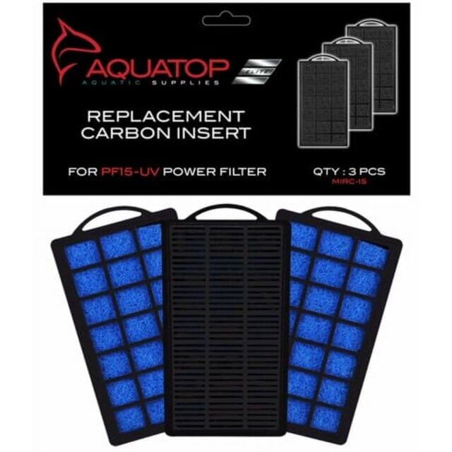 Aquatop Aquarium Carbon Cartridge for PF15-UV Hang-on Power Filter - 3 Pack Default Title