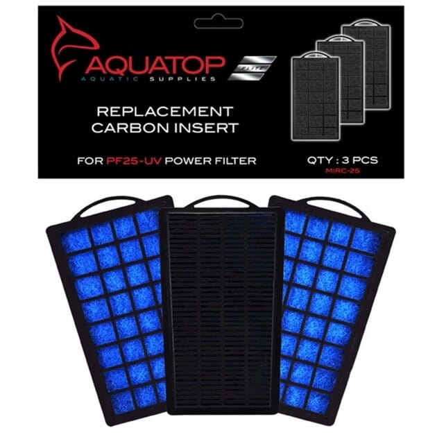 Aquatop Aquarium Carbon Cartridge for PF25-UV Hang-on Power Filter - 3 Pack Default Title