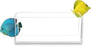 Aquatop Bookshelf-Style Long Clear Glass Aquarium - 3 Gallons - L: 7.1 X W: 18 X H: 5.5 Inches Default Title