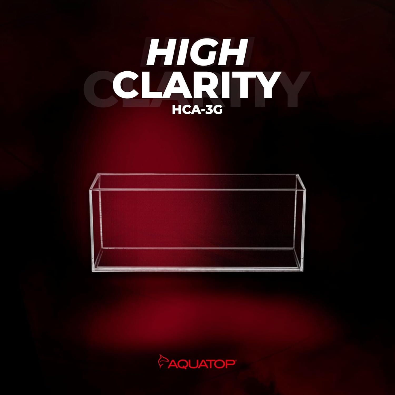 Aquatop Bookshelf-Style Long Clear Glass Aquarium - 3 Gallons - L: 7.1 X W: 18 X H: 5.5 Inches