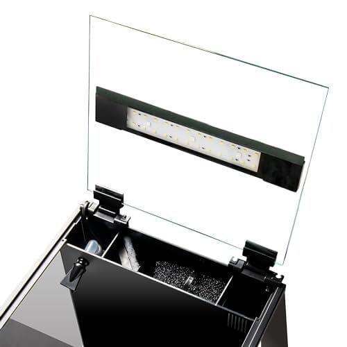 Aquatop Formosa Bow Front LED Lighting Desktop Glass Aquarium Kit - 8.6 Gal - L:12.6 X W:13.1 X H:13.1 Inch