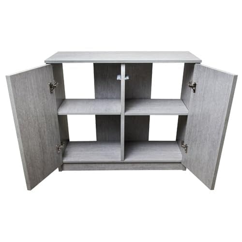 Aquatop Forza Premier 2-Door Cabinet - Gray - For 20L, 29, 30-Tall 37 Gal Aquariums - L:13.7 X W:30.8 X H:31.5 Inch  